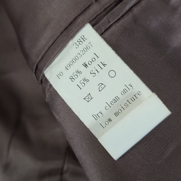 Calvin Klein Blazer Mens 38 Regular Single Breasted Lined Green/Gray Color Wool - Picture 4 of 11